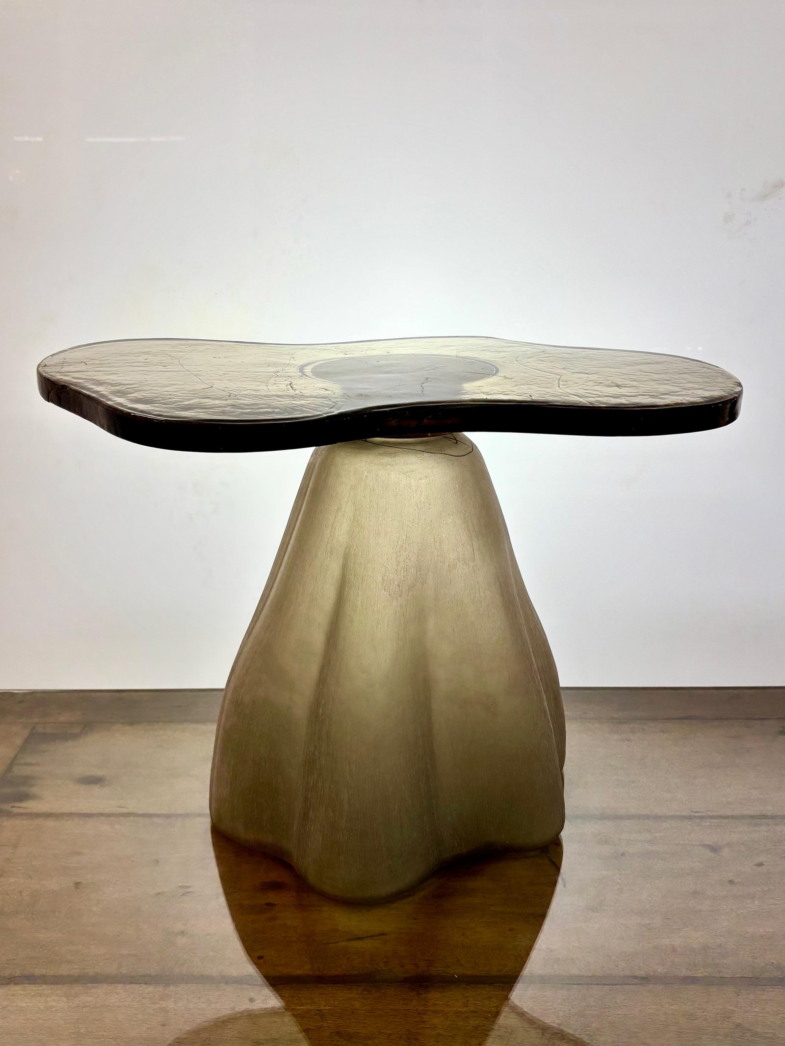 Emerald Glass Side Table